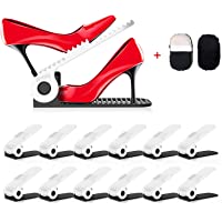 PREUP Organizador Zapatos Set de 12pcs Soporte de Calzado de 4 Niveles Altura Ajustable Organizadores de Zapatos para…